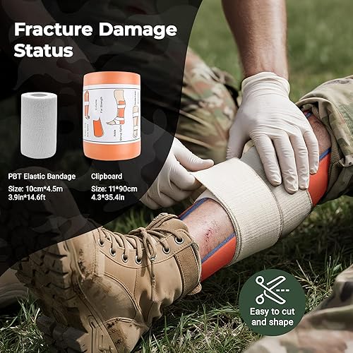 Miniatura 4 de Kit de primeros auxilios de supervivencia con bolsa Molle, vendaje israelí de 6 pulgadas, kit táctico de primeros auxilios para automóvil, camping,