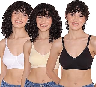 INKURV Full Coverage Bra Set for Women | Non-Wired, Non-Padded Everyday Bra for Girls | Made with Soft Cotton Blend Fabri...