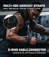 Vista 3 de Gymreapers Correas de elevación GripLink: correas de muñeca resistentes con anillo en D con cuentas de agarre de silicona antideslizantes, soporte