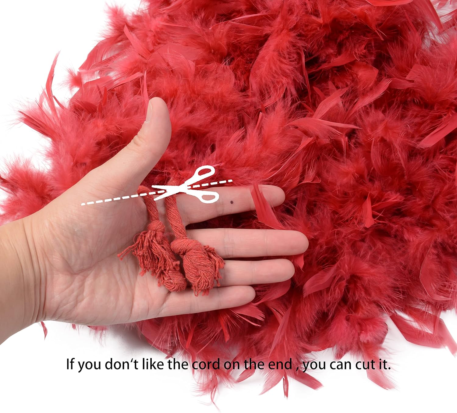 Ws&Wt 2 Yards 100 Grams Turkey Chandelle Feather Boa for Adult Women Costume Accessory Dress up Party Favors - Image 5