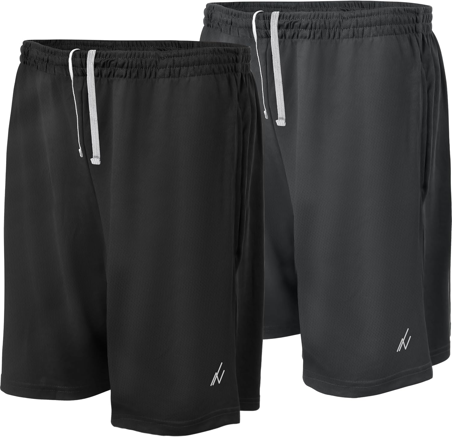 NY Threads Mens Athletic Shorts 2 Pack Quick Dry Lightweight Running Workout Gym Shorts with Pockets