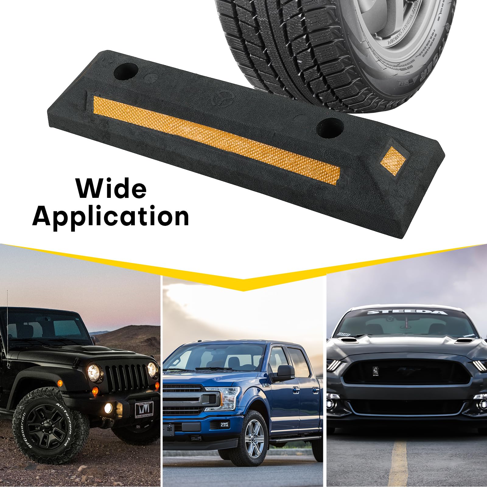 Wheel Stopper Box Heavy Duty Wheel Stoppers Cozylifeunion 2 Pack Heavy Duty Rubber ...