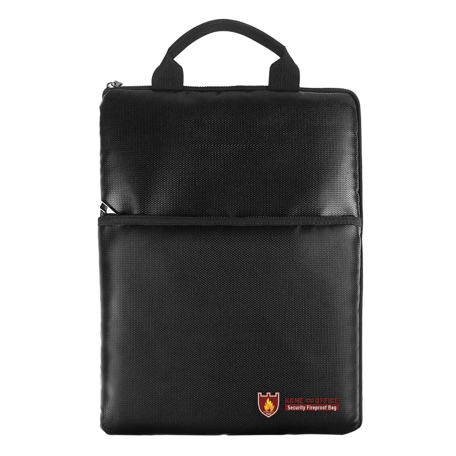 Eqnsmdtgz Noir Fireproof Document Box Fireproof Document Storage Safe Handbag Business Briefcase Money Folder Holder For Passports, Legal Files And Valuables