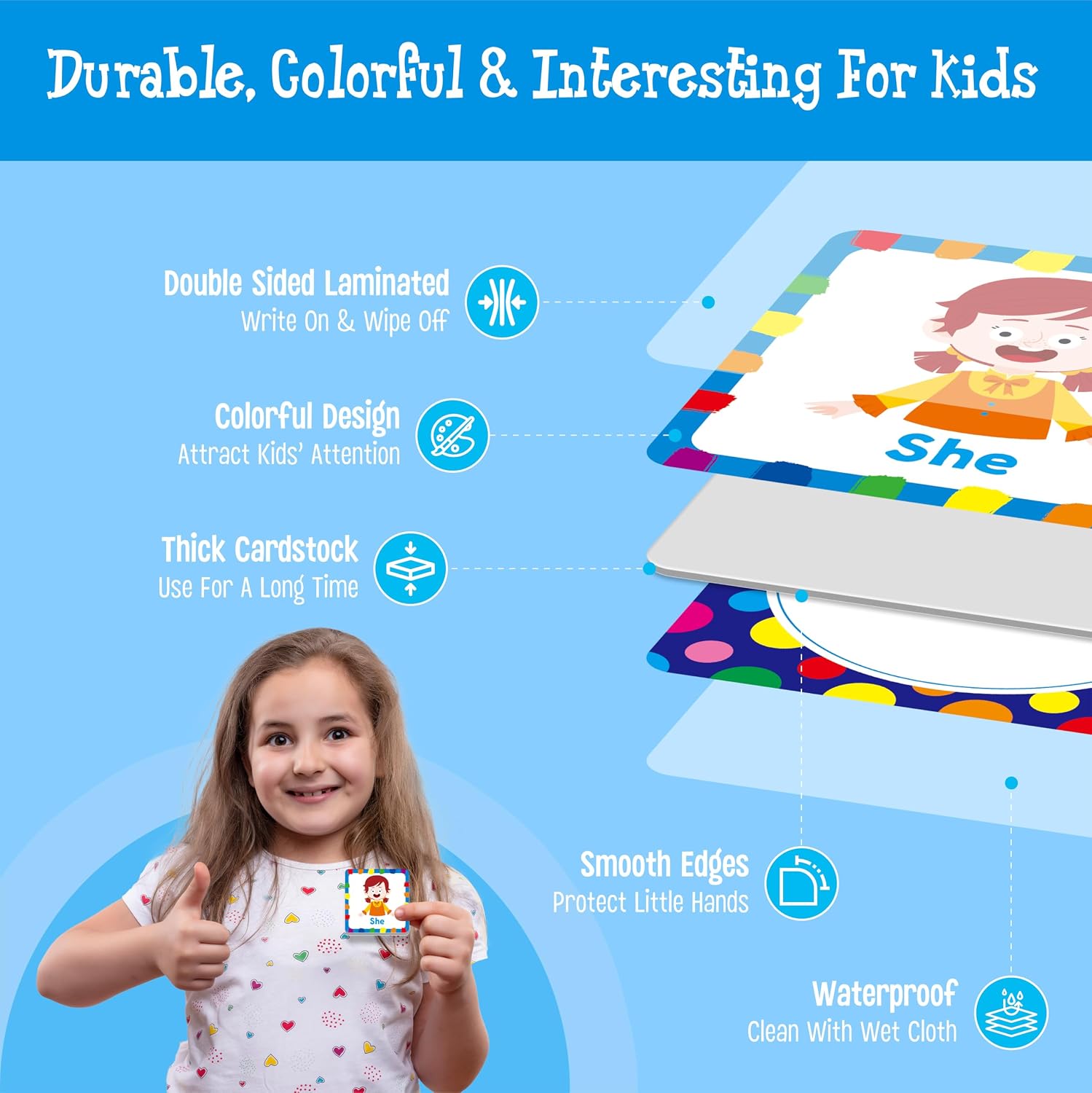 Hebayy Memory Matching Game, 72 PCS Grade K Sight Words Matching Cards for Kids, 36 Pairs Memory Cards, Educational Toy for Children to Learn Sight Words image 4
