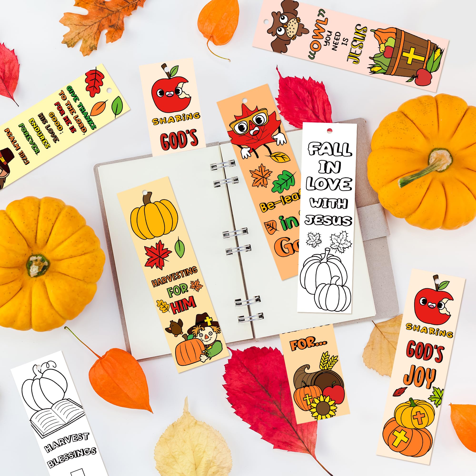 Snapklik.com : Fall Color Your Own Bookmarks For Kids - 120Pcs ...