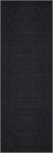 Miniatura 3 de Tapete largo para escaleras y pasillos, antiderrapante, reforzado con reverso de goma, liso, de un color, de 22 o 31 pulgadas de ancho. Elije el