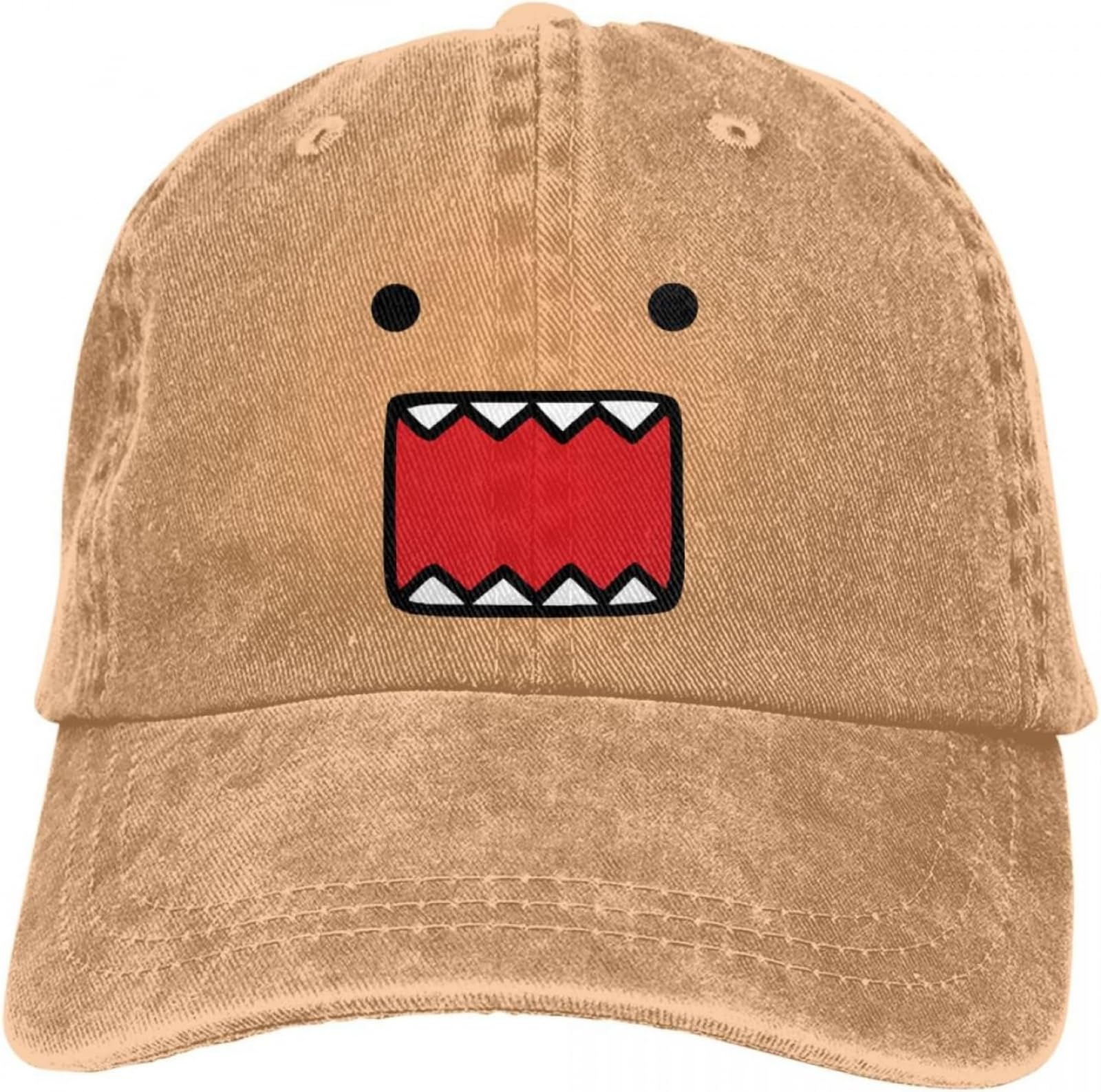 Bdjyhacp Unisex Color Baseball Cap Snapback Sun Hat Domo Kun Peaked Summer Cap Face Hip Hop Cowboy Hat With Visor Birthday Gift For Men Women