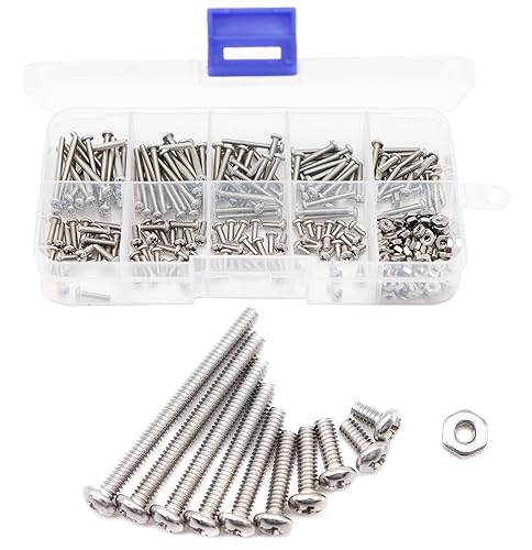 binifiMux Kit surtido de 300 tornillos Phillips para máquina de 2-56 Pan Phillips, 532 pulgadas 316 pulgadas 516 pulgadas 14 pulgadas 38 pulgadas 12