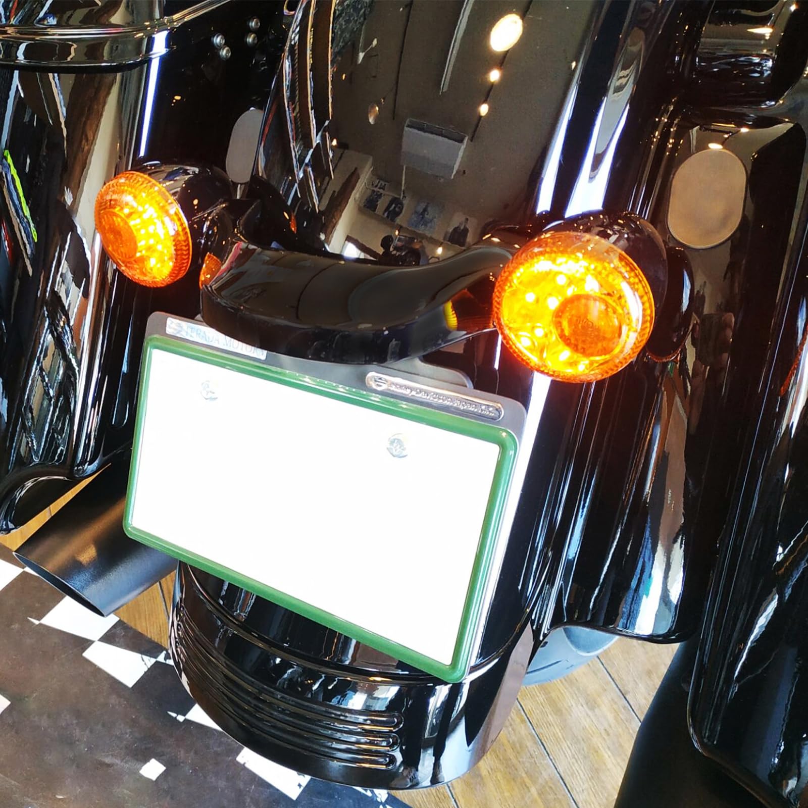 ハーレー　リアターンシグナルバー　ツーリング　ソフテイル　FL系　リアウィンカー Amazon | HDBUBALUS LED リア ウインカー ブレーキ ライト バー