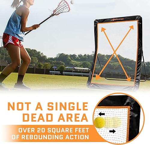 Miniatura 4 de ACELETIQS Lacrosse Rebotador para patio trasero de 4 x 6 pies, rebote de béisbol y voleibol, pelota de lacrosse, retroceso, pared de entrenamiento