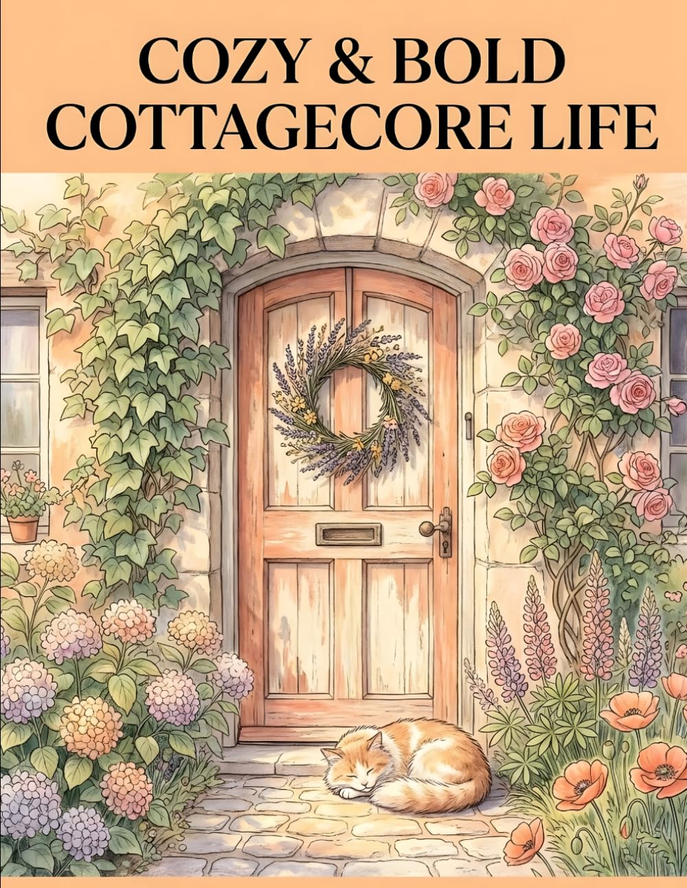 Cozy Countryside Comforts: Bold & Easy Cottagecore Coloring Book for Stress Relief - Simple and Comfy Designs for Adults, Teens, and Relaxation Seekers