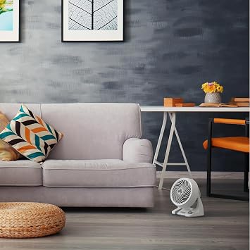 Vornado 533DC Energy Smart Small Air Circulator Fan with Variable Speed Control, White