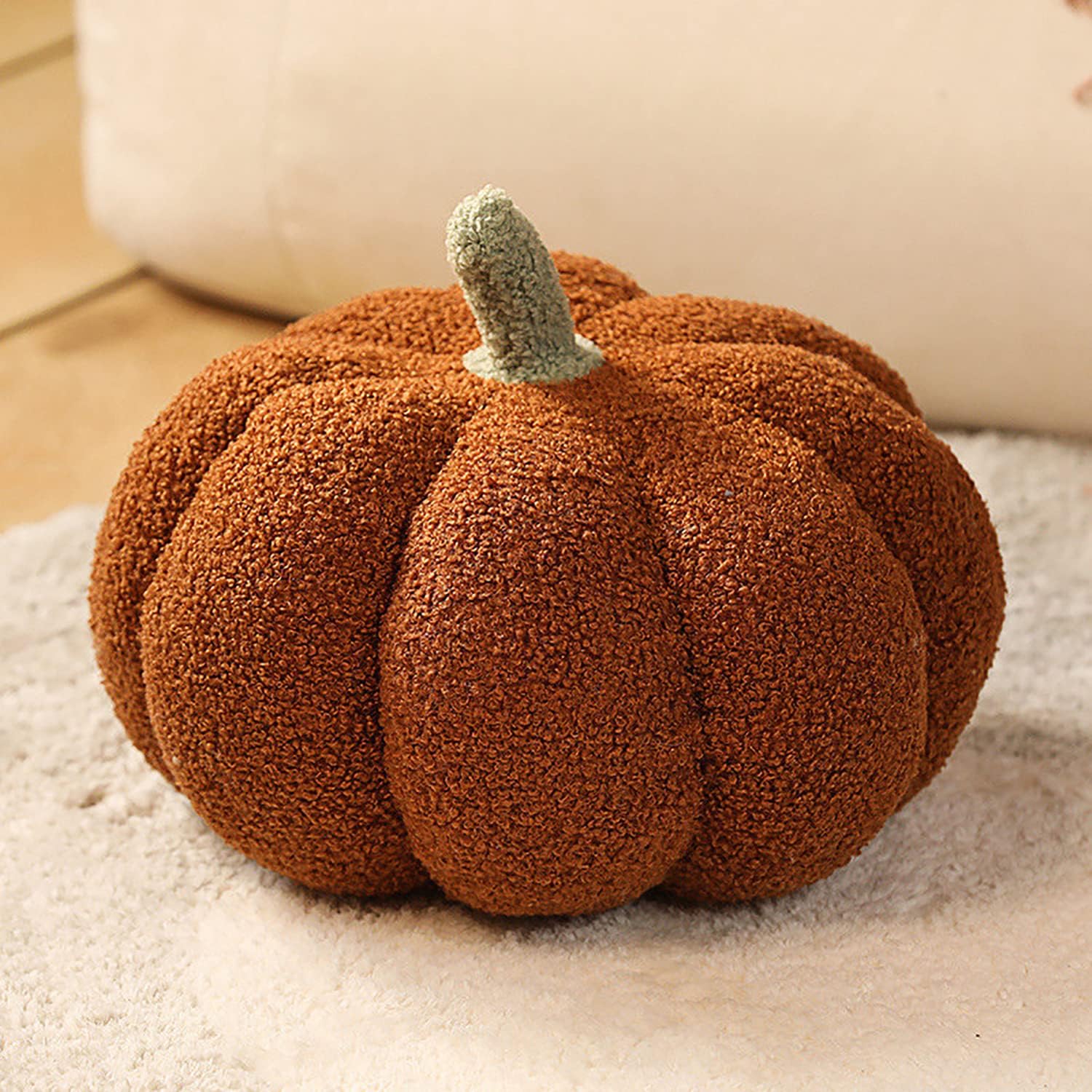 Halloween Pumpkin Pillow Decor, Pumpkin Plush Pillow Fleece Stuffed