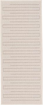 Jaipur Living Indoor Outdoor 3x8 Runner Rug, Striped, Taupe/Cream
