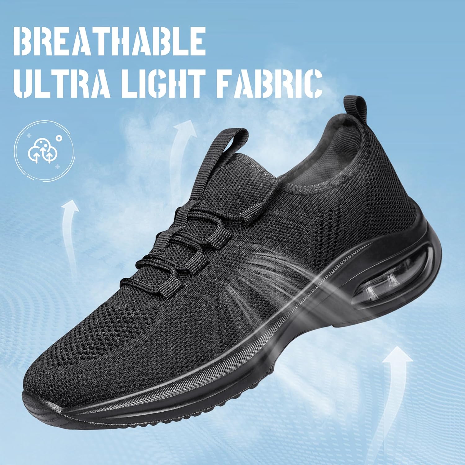 ZCQGQD Mens Walking Shoes Wide Width Cushion Non Slip Lightweight Running Shoes Workout Athletic Tennis Gym Wide Toe Box Sneakers - Image 6