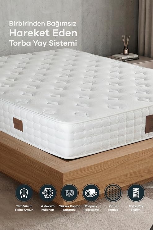 MOBYAT Micado Micado Double Soft Pocket Yaylı Yatak (140x200)