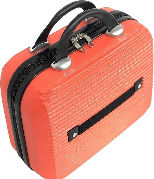 CELIMS - Beauty Case da Viaggio/Trousse da Viaggio - Rigido - Arancione - Diverse Taglie e Colori - 3