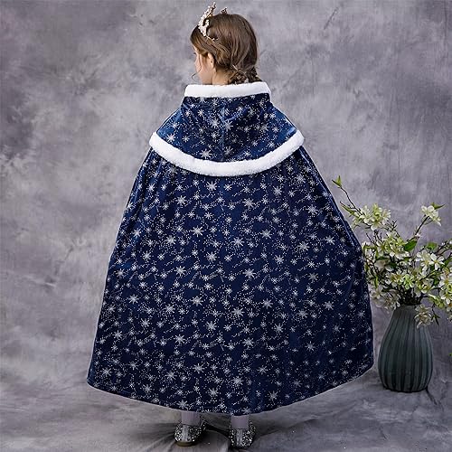 Miniatura 5 de PURFEEL Capa de lujo con capucha para niñas de Elsa disfraz de capa de princesa para niños de Elsa 2022