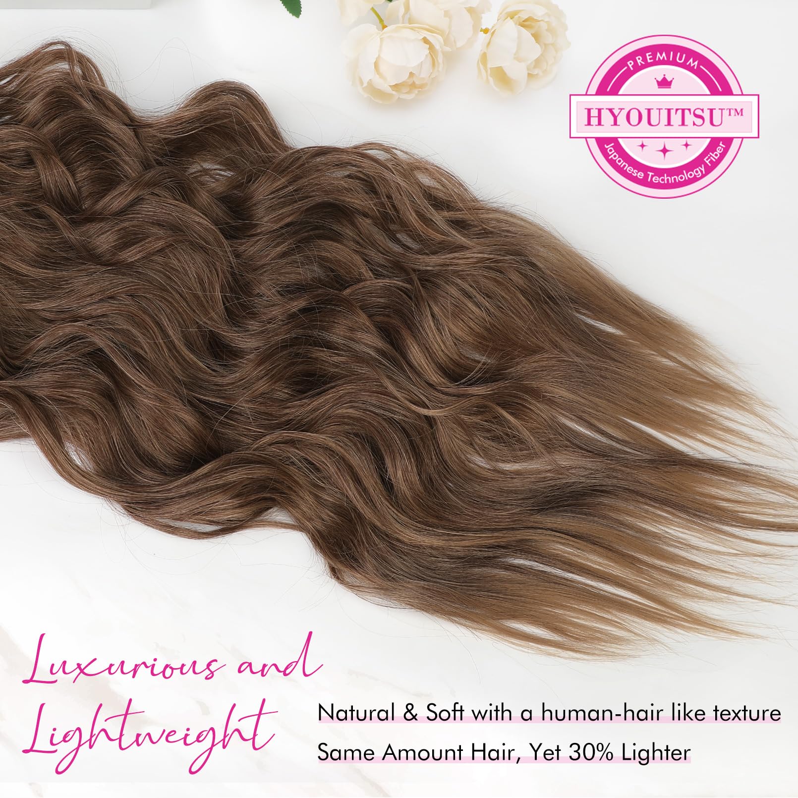 Amazon.com : REECHO Clip in Hair Extensions, 4PCS Blonde  display picture 2
