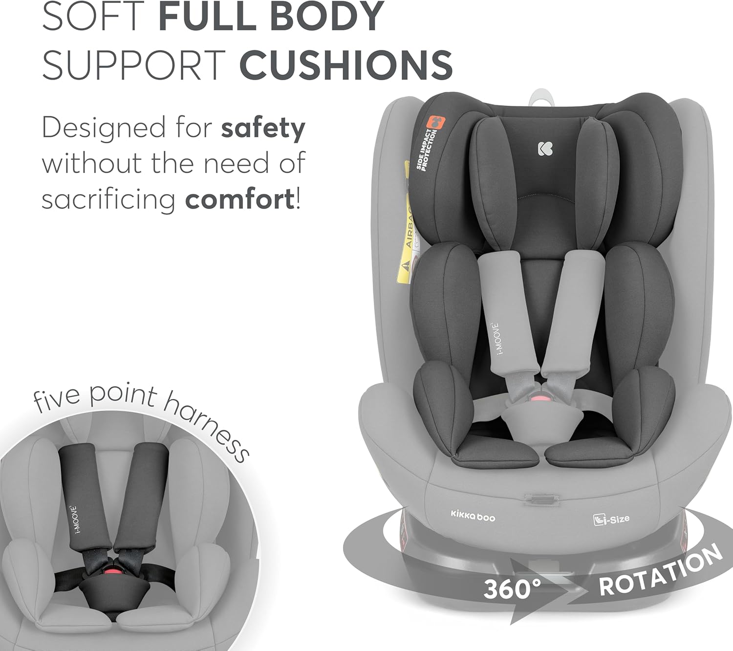 KikkaBoo i-Moove 2 i-SIZE 360 Degree Rotation