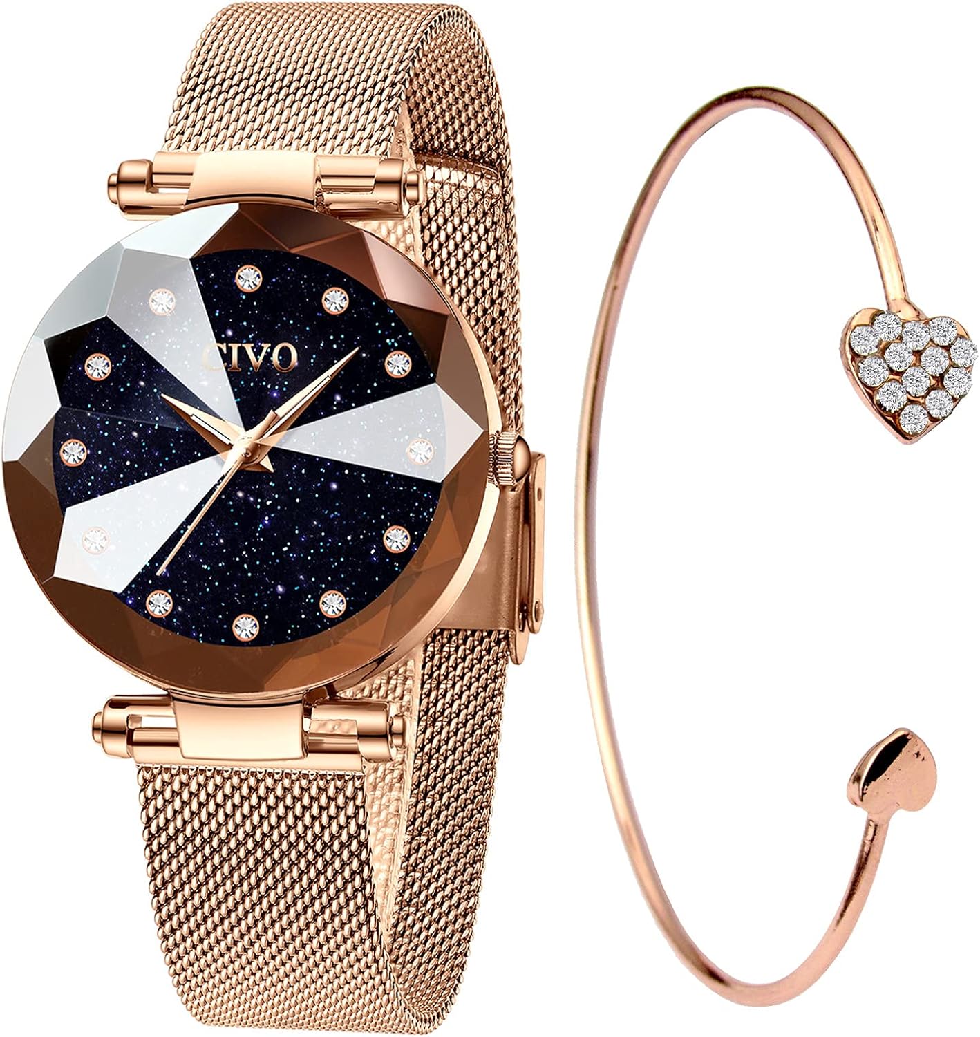 CIVO Montre Analogique à Quartz étanche Pour Femme Et Fille