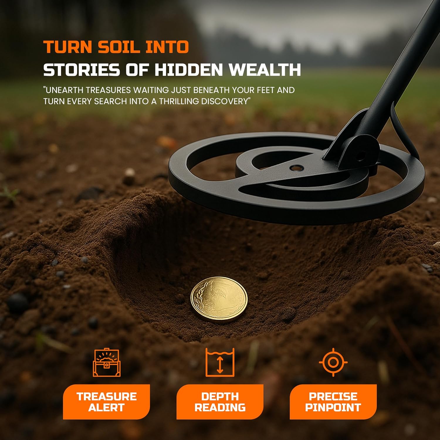 BoJa&Co Metal Detector for Adults, Professional Waterproof Gold & Silver Detector, Rechargeable Kit with 5 Detection Modes, LCD Display, Headphones, Carry Bag & 4-in-1 Digging Shovel