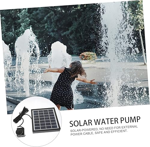 Vista 9 de Happyyami 1 Set Outdoor Fountain Solar Powered Fountain Pond Fountain Solar Fountain Pump Solar Bird Bath Fountains Solar Powered Water Fountain