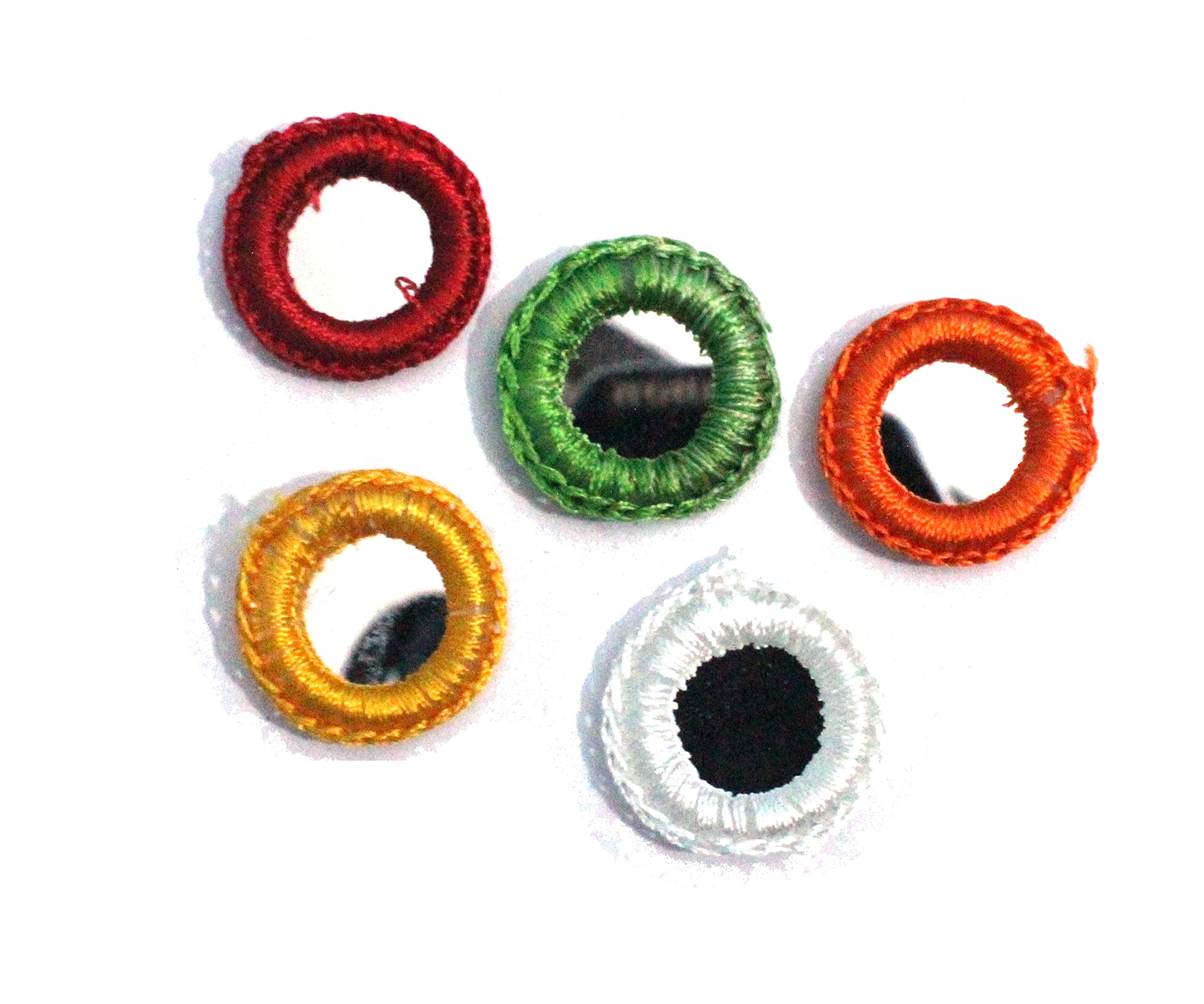Mahabal Creations Shisha Mirror Frames and Mirrors for Embroidery Work, Crochet, Bohemian, Art & Craft Material, Blouse, Neck Design Making (17MM Mirror 22MM Frame Mix 50 Pcs)-image-40