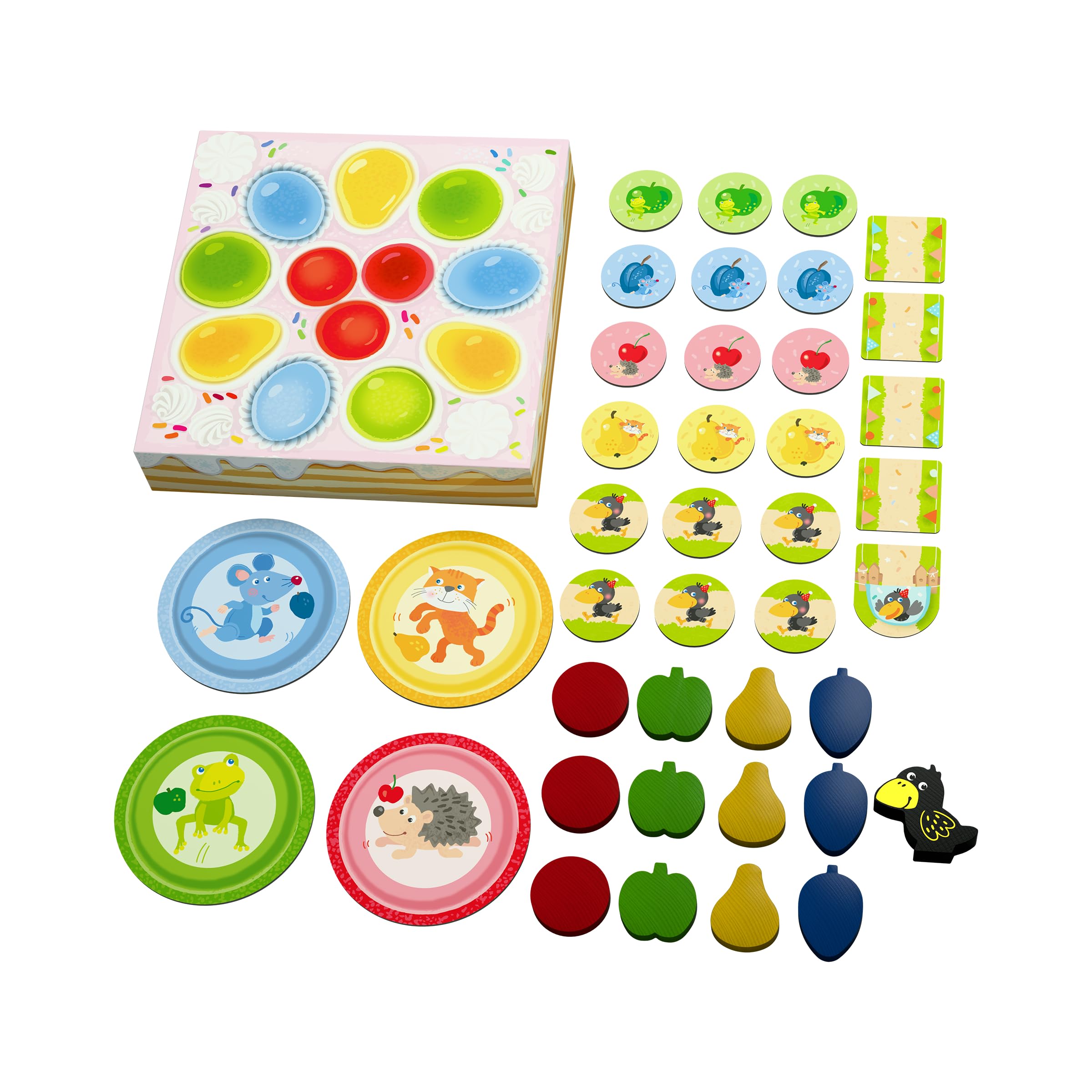 HABA 2013166004 - Mis Primeros Juegos La Tarta de Teo, Juego Infantil de Mesa cooperativo de Movimiento. Más 2 años