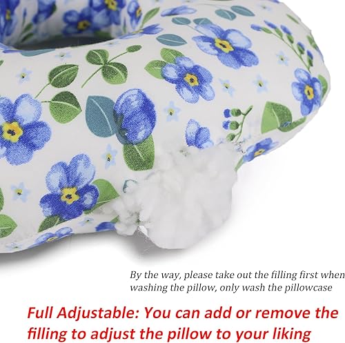 Vista 19 de Almohada perforadora de oreja para dormir de lado, almohada con un orificio para la oreja para CNH y dolor de oído, inflamación de oído, úlceras por