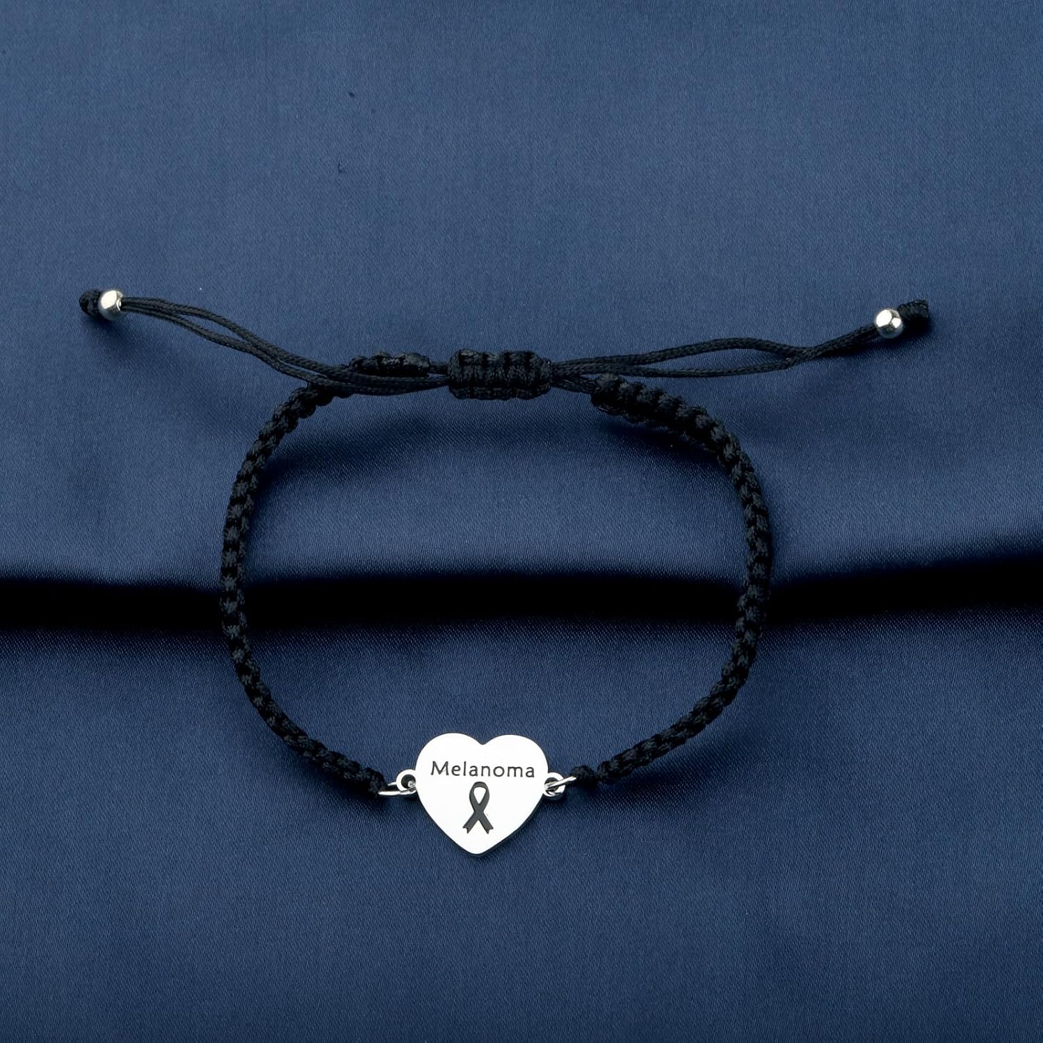 CHOORO Melanoma Cancer Awareness Gift Black Ribbon Adjustable Bracelet Skin Cancer Survivor Encouragement Gift (Melanoma br) - Image 5