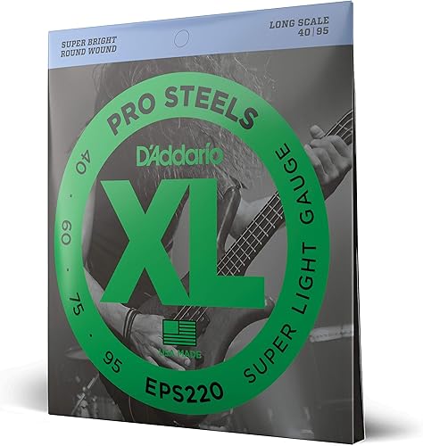 Miniatura 44 de D'Addario XL ProSteels - Cuerdas para bajo - EPS160 - Escala larga - Mediano, 50-105