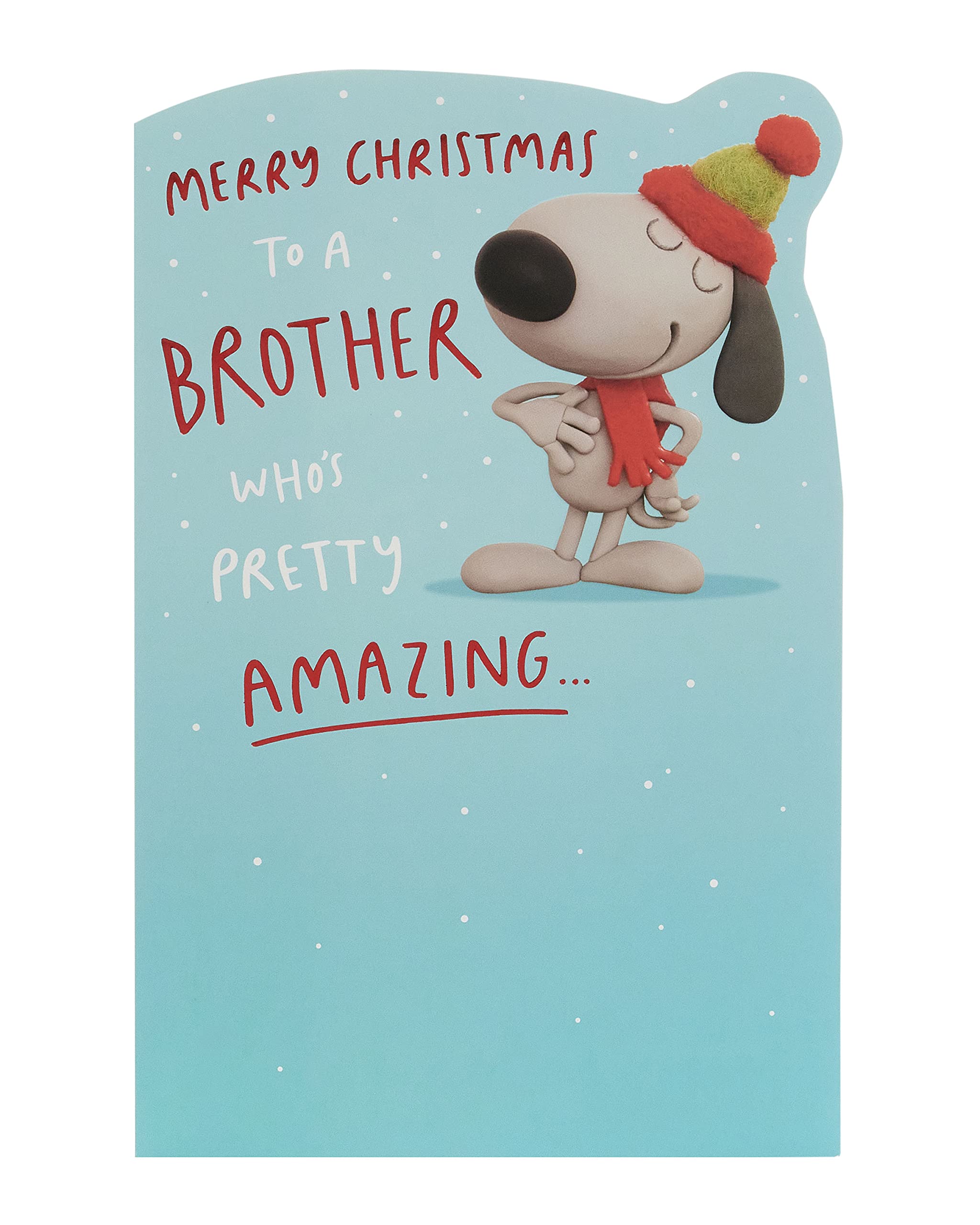 UK Greetings Christmas Card for Brother - Funny Design