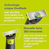 Philips OneBlade Hybrid 360 Blade Technology Electric Shaver for Face & Body, Beard Trimmer/Groomer with 3 x 360 Blade, 3 x Stubble Comb (1,3,5mm) & 1x Body Kit, Model QP2824/31 - 3