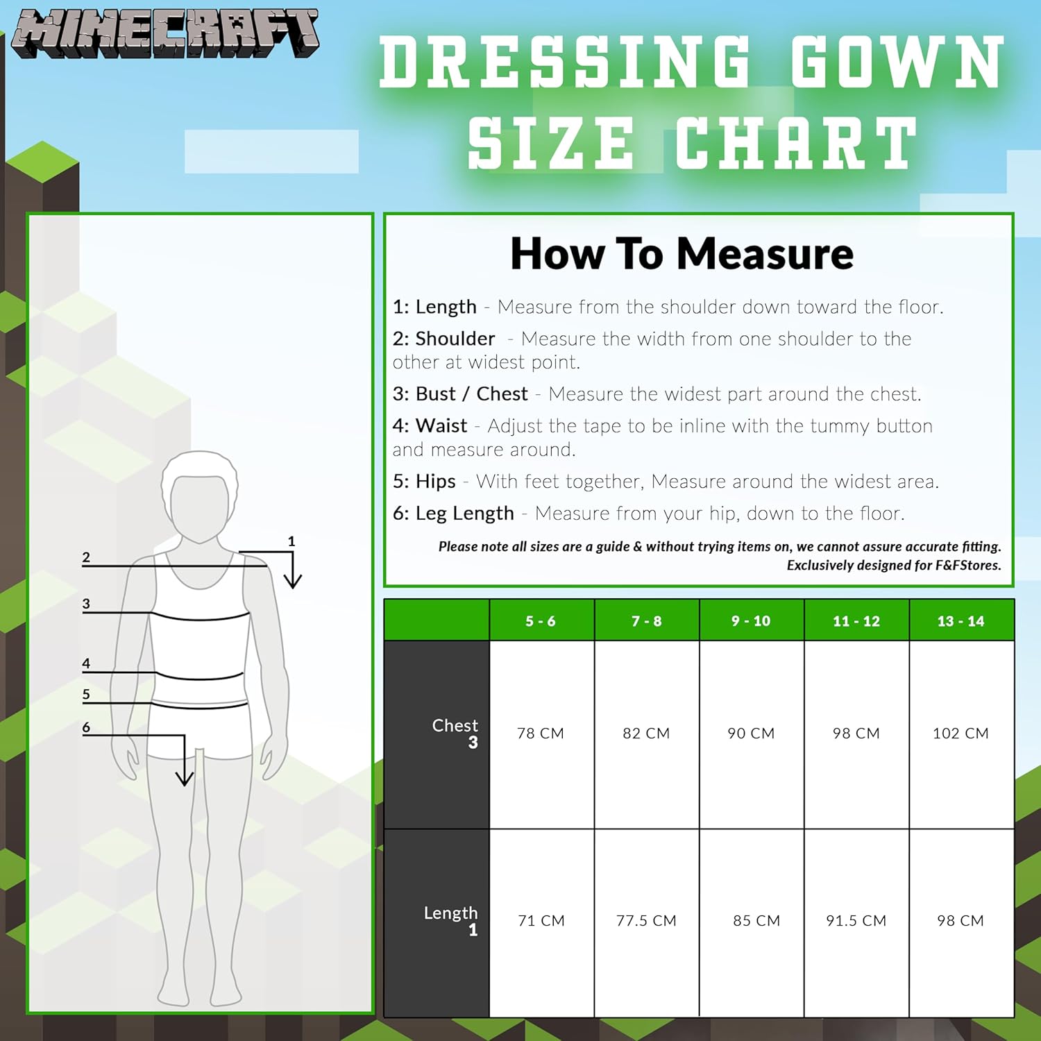 Minecraft Bath Robe for Boys, Teens Hooded Fleece Robe Cozy Loungewear Soft Nightwear Creeper Gamer Gifts for Kids - Image 6