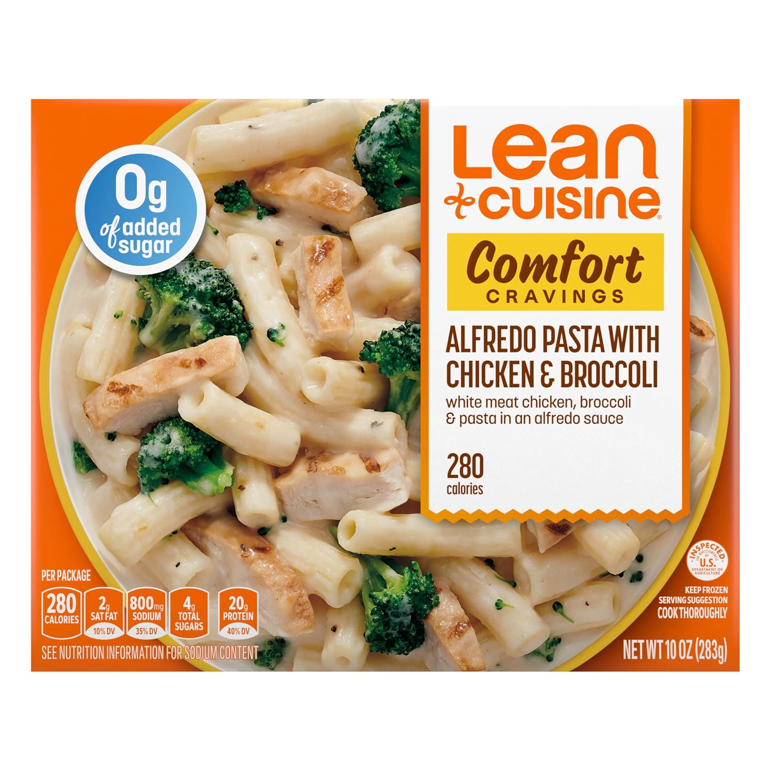Lean Cuisine Frozen Meal Alfredo Pasta with Chicken Broccoli, Comfort Cravings Microwave Meal, Chicken and Pasta Dinner, Frozen Dinner for One