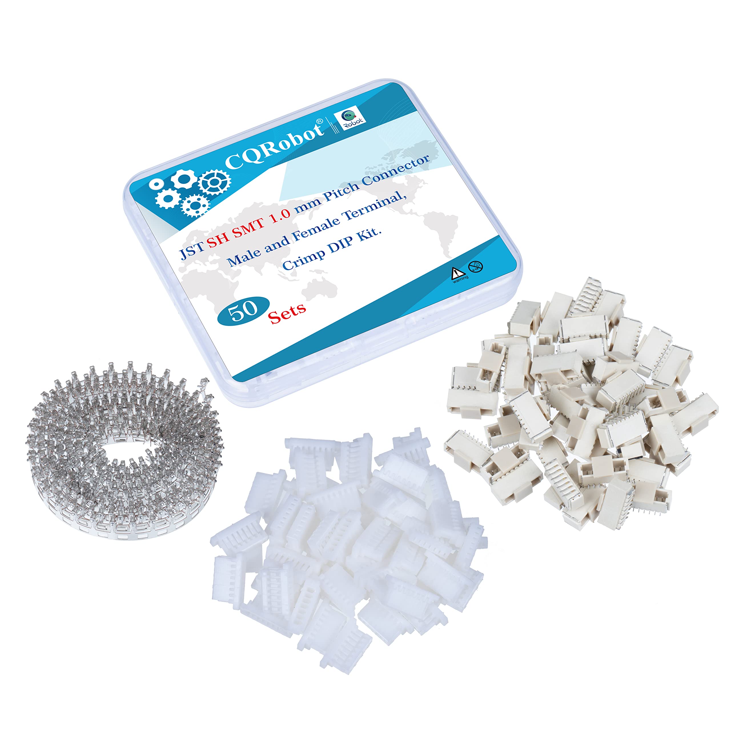 Buy CQRobot 50 Sets/450 Pieces JST SH SMT 1.0mm Pitch 7 Pin JST