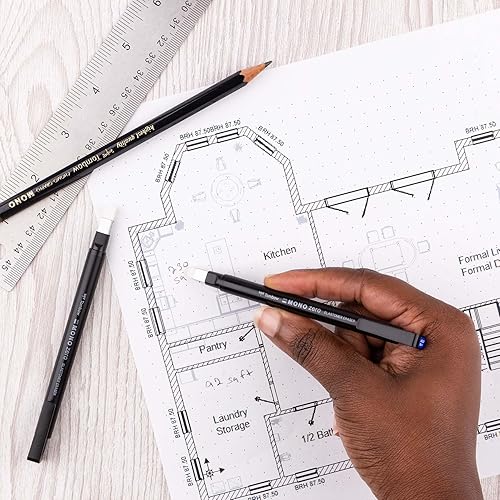 Miniatura 9 de Paquete económico de borrador cero Tombow MONO redondo de 23 mm Blanco