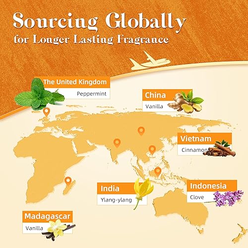 Miniatura 4 de ASAKUKI Aceites esenciales para difusores para el hogar, aceite de fragancia para hacer velas, menta, cupcake de vainilla, canela espumosa, calabaza