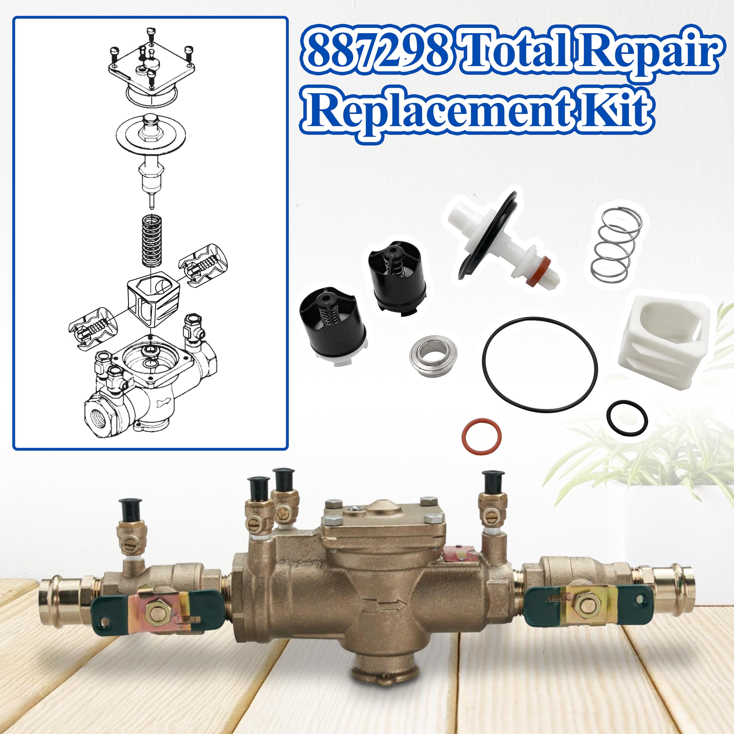 0887298 Total Repair Kit Replacement for 1/4-1/2 inch LF009, 009 