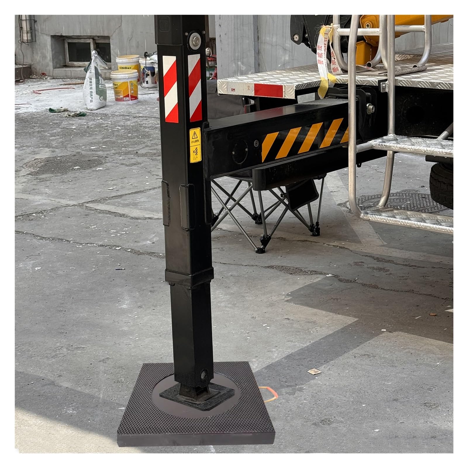 Ausleger-Pad Wagenheber Gummiauflage Jack Pads 12x12 16x16 20x20 24x24 28x28 Zoll Schwarz Ausleger-Pad Für Kran Abschleppwagen, Unzerbrechlich Hochbelastbar RV Stabilisator Pads/ Jack Landing Pad, Mit