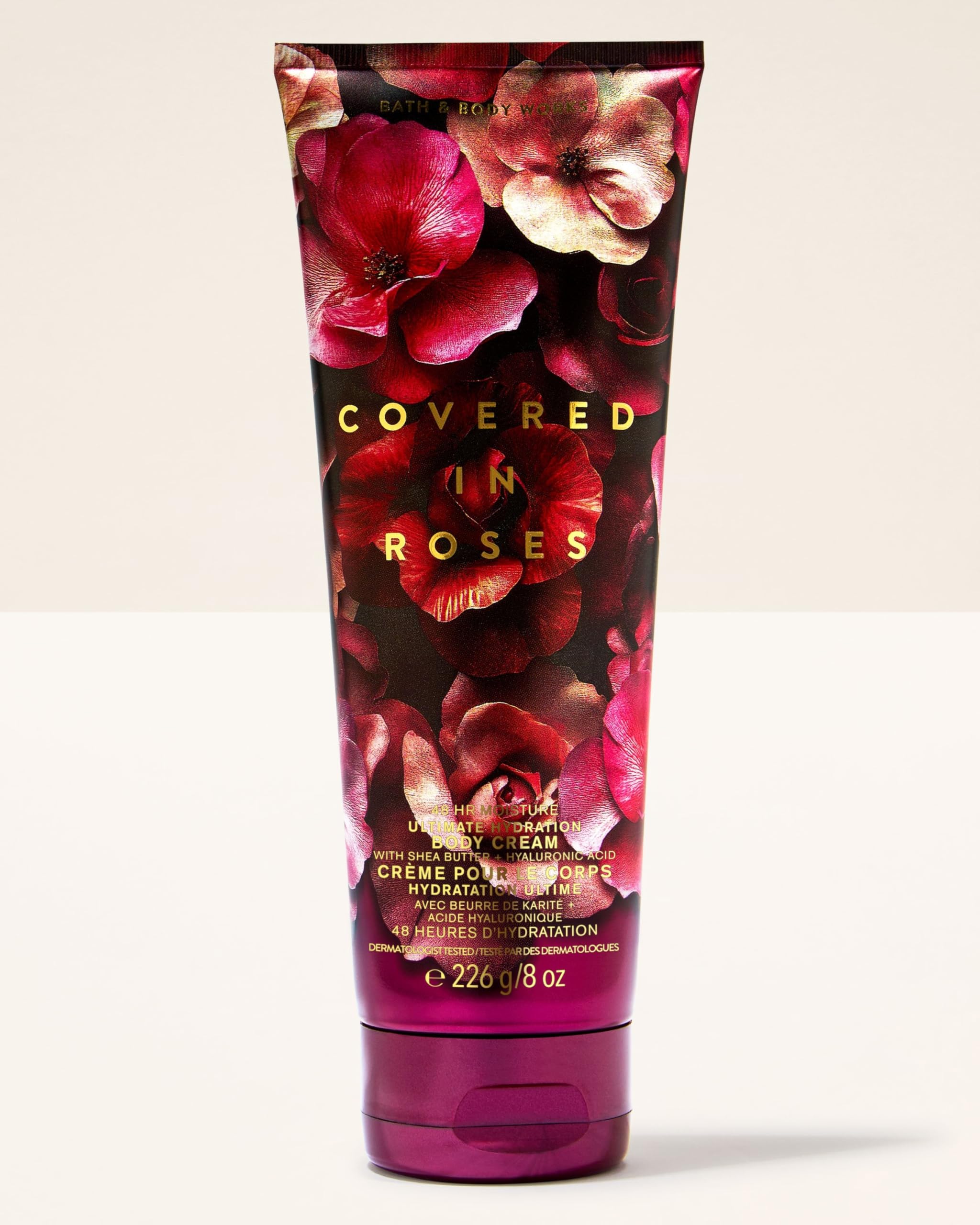 Bath & Body Works Covered In Roses Ultimate Hydration Body Cream | Moisturizer for Soft, Glowing Skin |Nourishing Body Lotion for Women | With Shea Butter & Hyaluronic Acid|48 Hour Moisture| 226g / 8oz-image-2