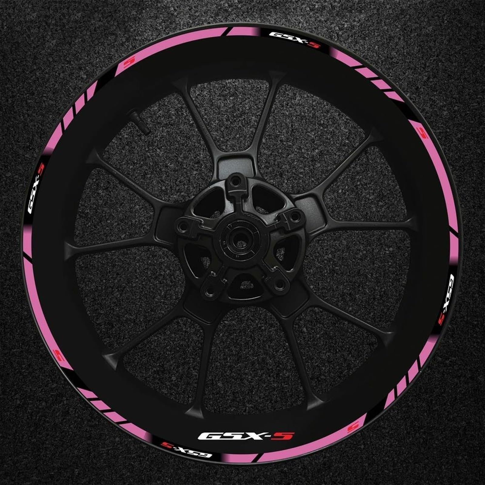 Motorcycle Wheel Stickers for Suzuki Gsx-s Gsx-s750 Gsxs1000 750 1000 600 Stripes Reflective Rim Decals(Color13)