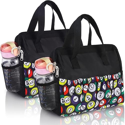 XLSXEXCL 2 bolsas de bingo Dauber con 10 bolsillos, bolsa de bingo de gran capacidad, asa y cremallera, estuche de transporte de viaje, bolsa de