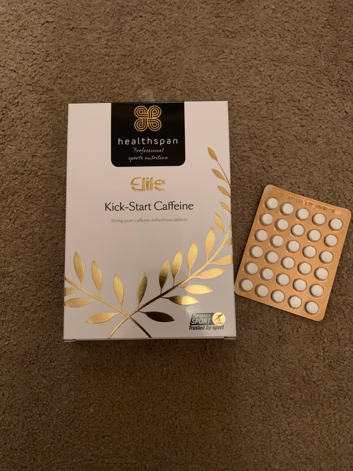 Healthspan Elite Caffeine Tablets 50mg 120 Tablets ALL BLACKS