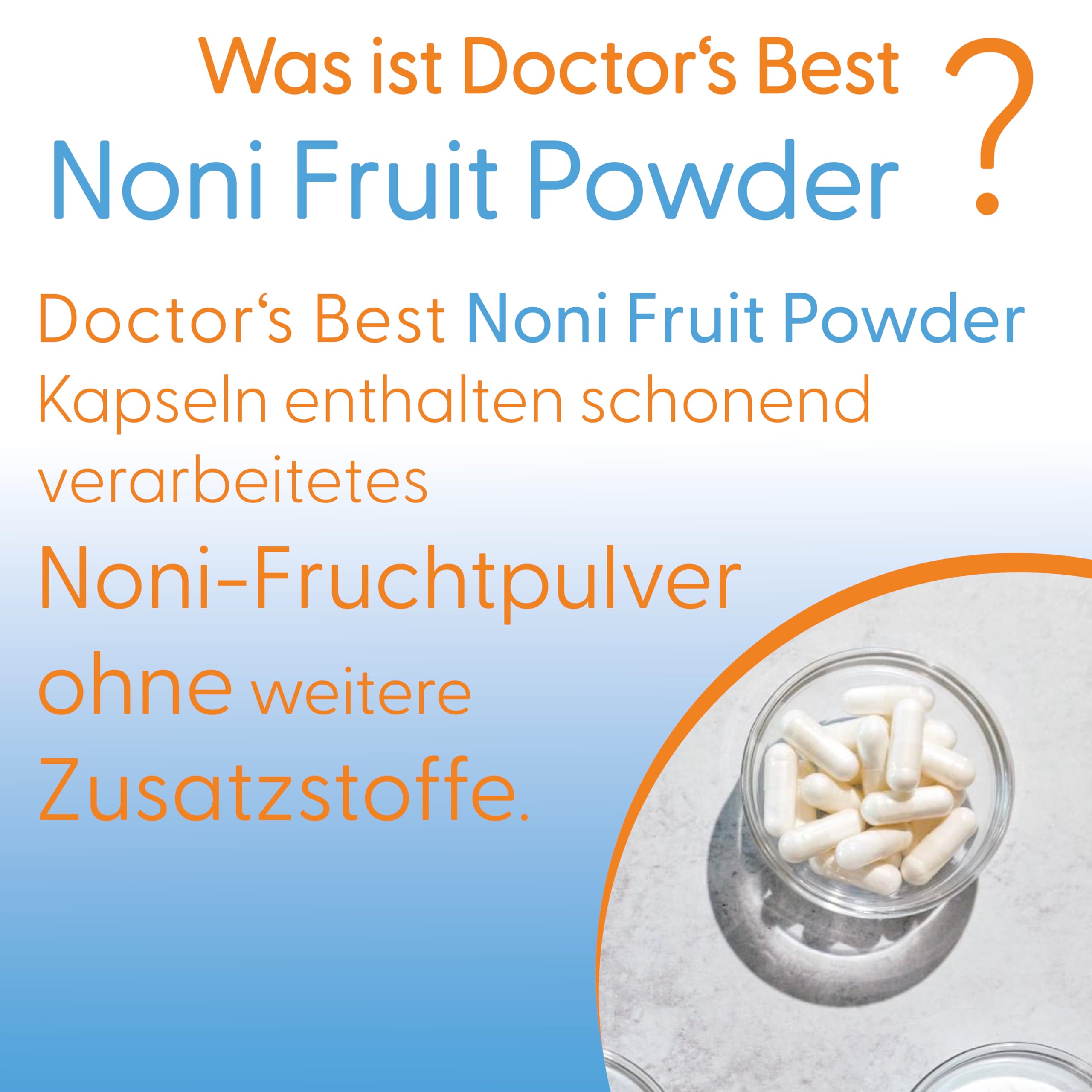 Doctor's Best, Noni Fruit Powder, 650mg, 120 vegane Kapseln, Laborgeprüft, Glutenfrei, Sojafrei, Vegetarisch