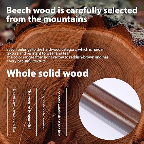 Miniatura 6 de Bastón de madera para hombres y mujeres, bastón de madera de 36 pulgadas con punta estable, ayuda de movilidad ergonómica para personas mayores,