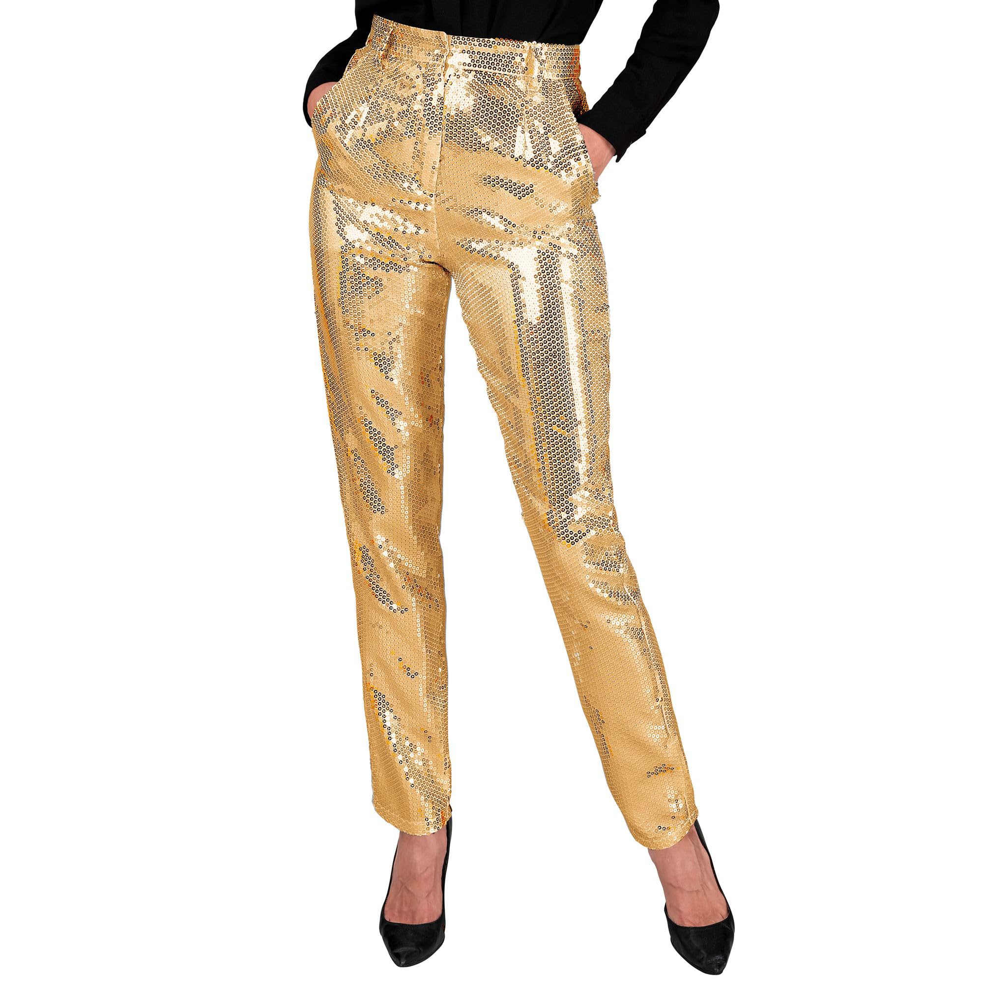 W WIDMANN MILANO Party Fashion - Women's Sequin Party Fashion Pants, Disco Fever, Women's Trousers