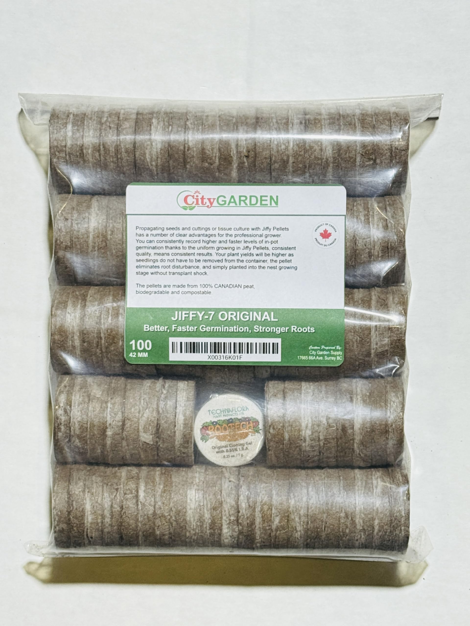 Jiffy-7 The Original 100% Peat Pellets, Propagating Seeds and Cuttings Or Tissue Culture for Stronger Roots, Biodegradable Net. Product of Canada. 100 Pellets (42mm) - 2