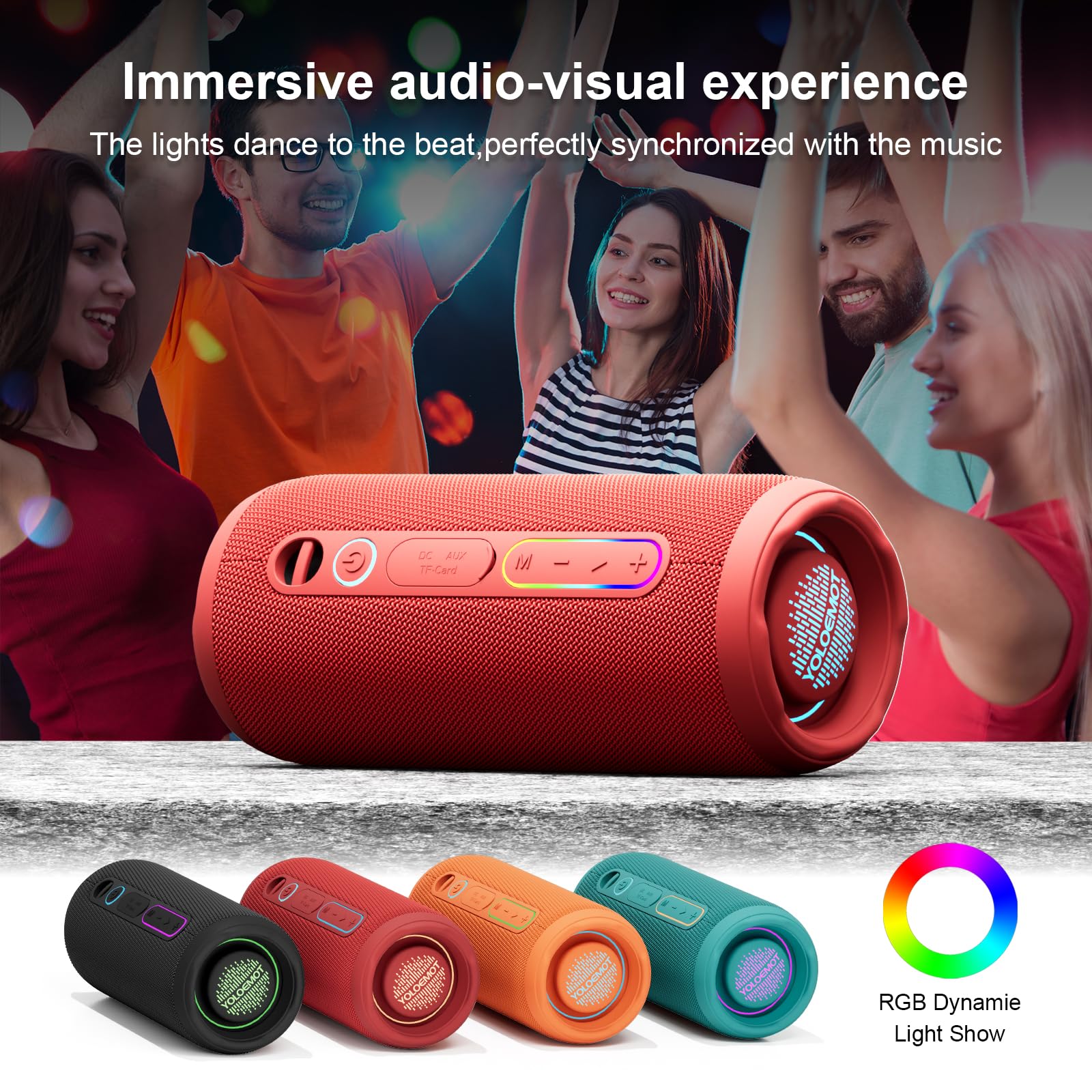 Altoparlante Bluetooth portatile T13, rosso